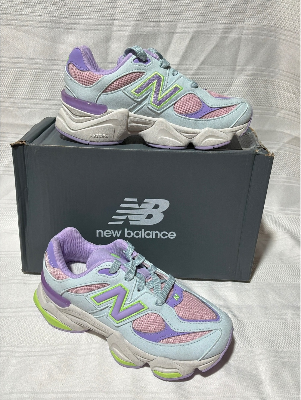 New Balance Kids Purple Blue Sneakers PC9060KP Size 2 US